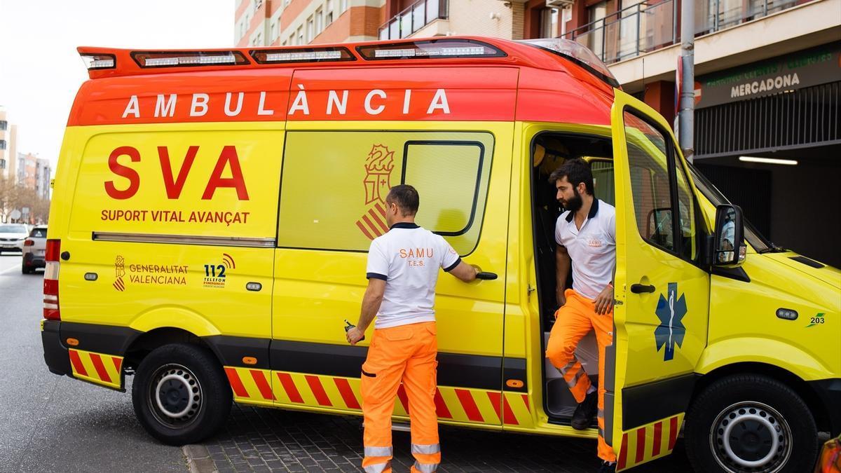 Una ambulancia de la Generalitat Valenciana.