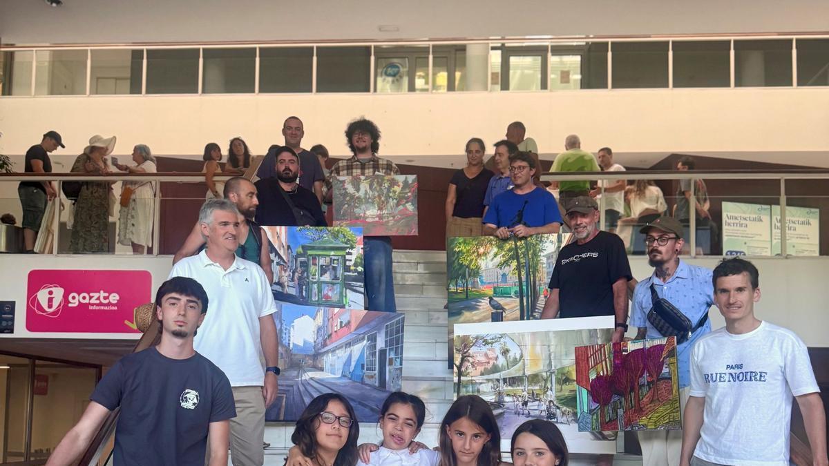 Premiados del concurso de pintura Enrike Renteria