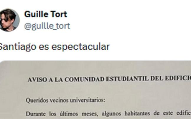 El comienzo del post con el cartel.