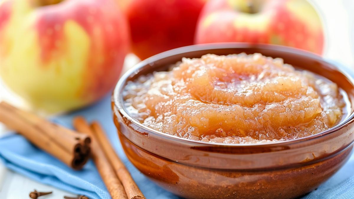 Compota de manzana con canela.