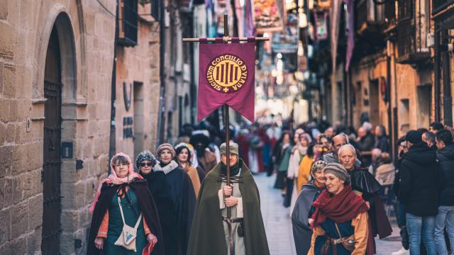 Imagen de uno de los actos de la Fiesta Medieval de Viana.