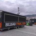 En el Arenal de Bilbao ya son visibles las primeras estructuras de la Fan Zone de la UEFA EUROPA LEAGUE | ONDA VASCA