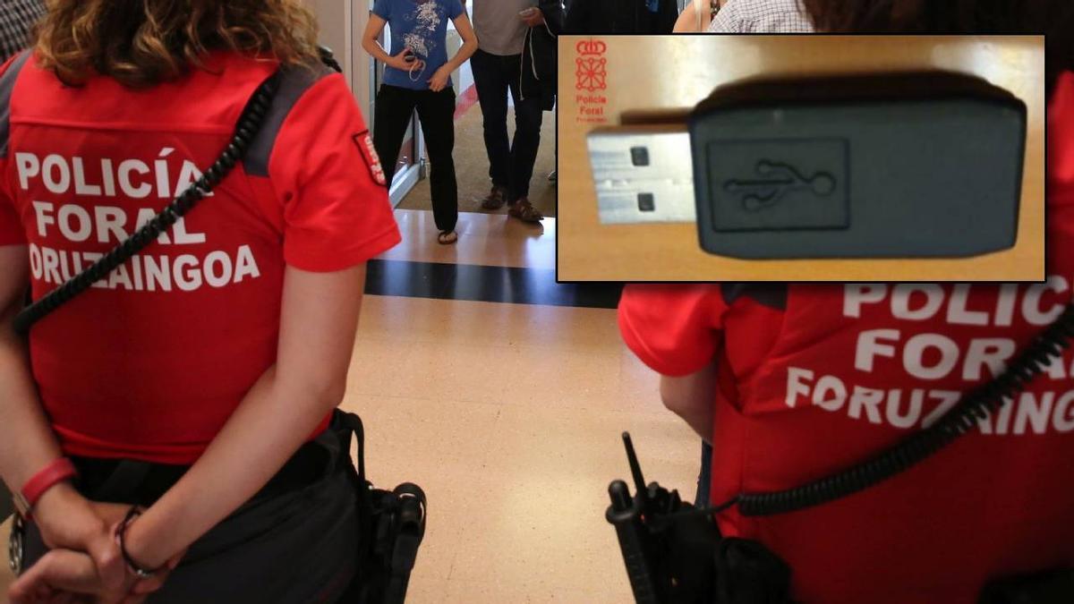 Dispositivo “keyloger” incautado por Policía Foral. DIARIO DE NOTICIAS