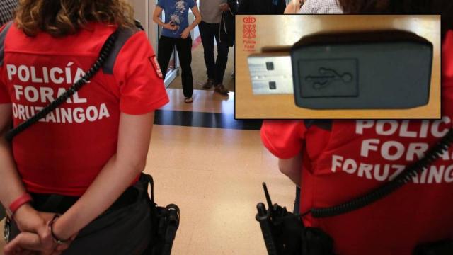 Dispositivo “keyloger” incautado por Policía Foral. DIARIO DE NOTICIAS