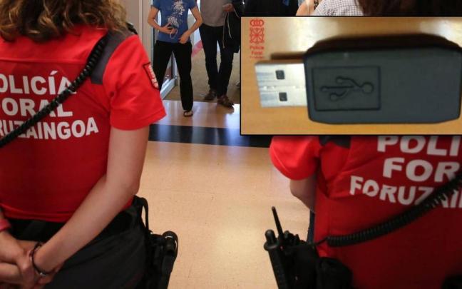 Dispositivo “keyloger” incautado por Policía Foral. DIARIO DE NOTICIAS