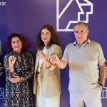Karmele Tubilla, alcaldesa de Santurtzi, Itziar Carrocera, concejala de Cultura, y por Gorka Bóveda y Carlos Morán