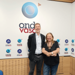 María Eugenia Salaberri y Pepe Cerezo en los estudios de ONDA VASCA