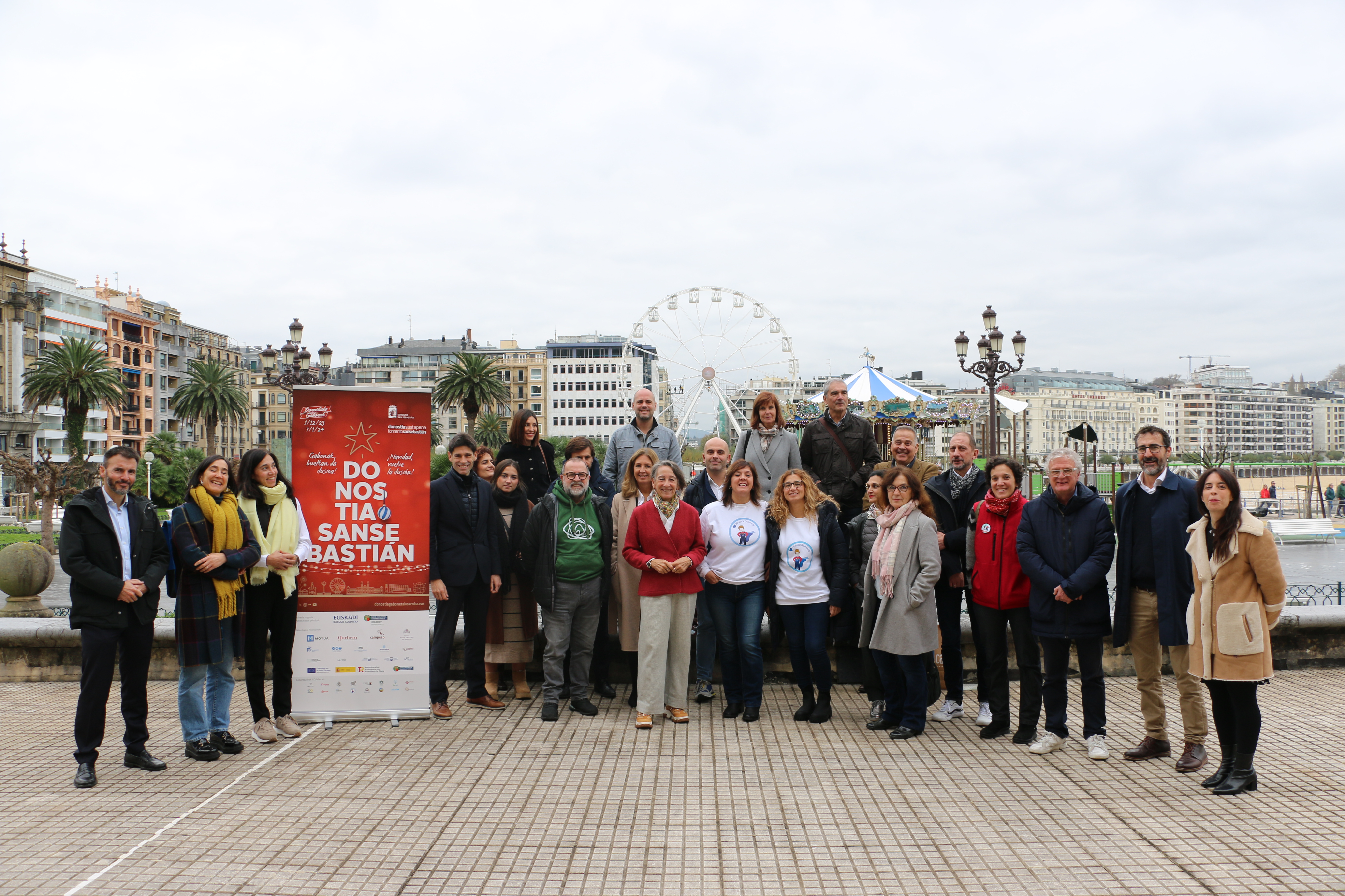 Presentación, esta mañana, del encendido de la iluminación navideña en Donostia