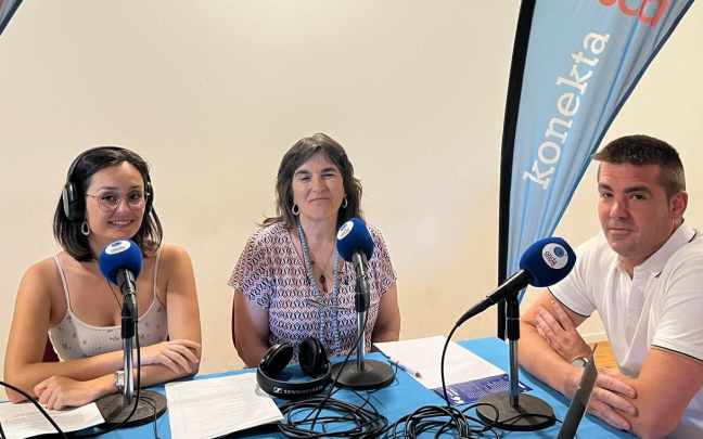 Marcos Vergara y Marian Etxalar en el set de ONDA VASCA