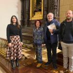 Karmele Tubilla, alcaldesa de Santurtzi Leixuri Arrizabalaga, Diputada Foral del Departamento de Euskera, Cultura y Deporte Alberto Santana, jefe del Servicio de Patrimonio Cultural de la Diputación Foral de Bizkaia Joseba Ríos, arqueólogo del proyecto