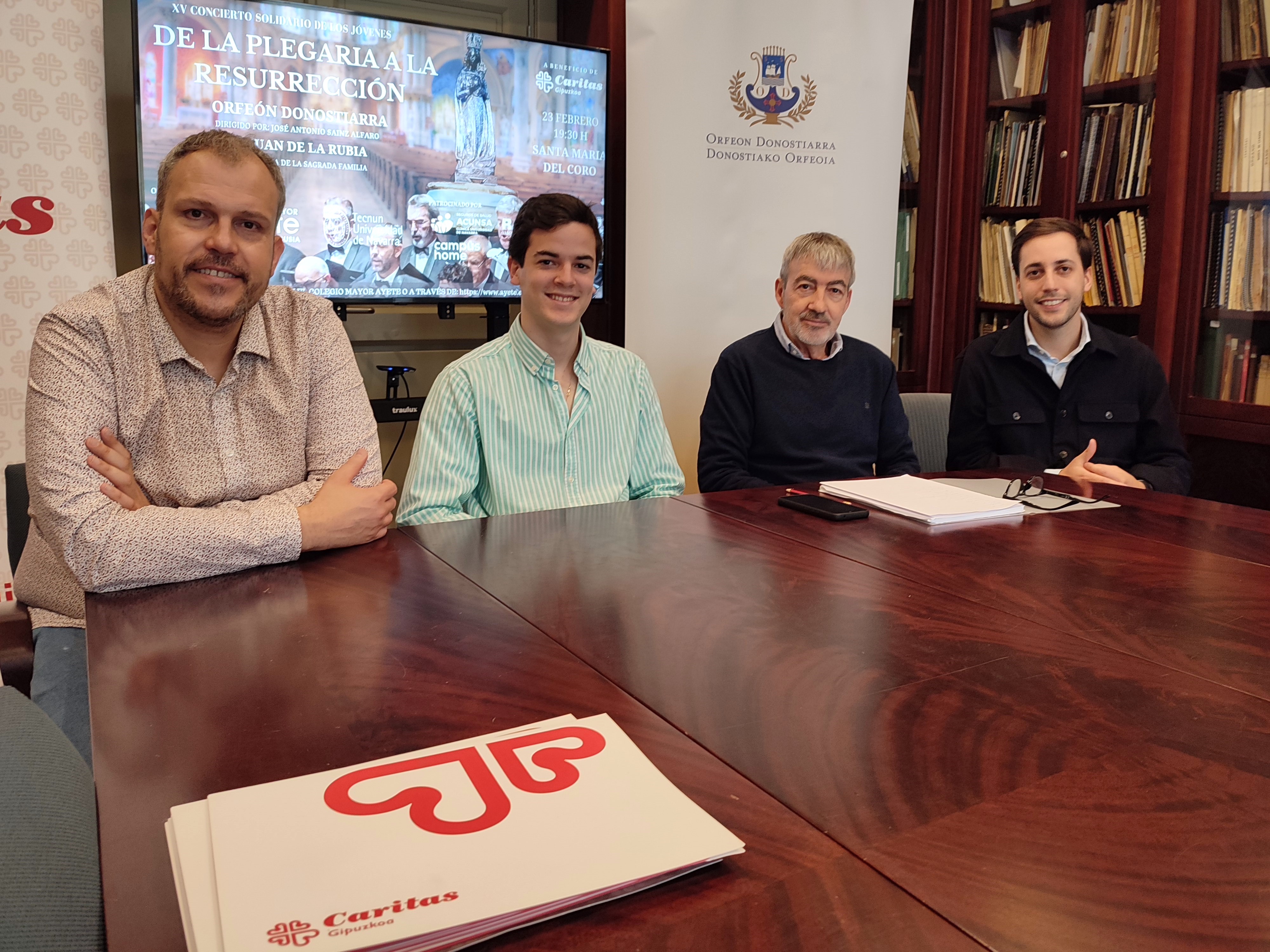 Presentación del Concierto Solidario de los Jóvenes, en Donostia
