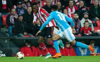 Iñaki Williams ante el Olympique de Marsella / Athletic Club