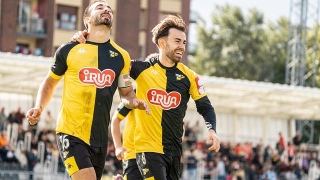 Los jugadores del Portugalete celebran un gol en La Florida / Club Portugalete