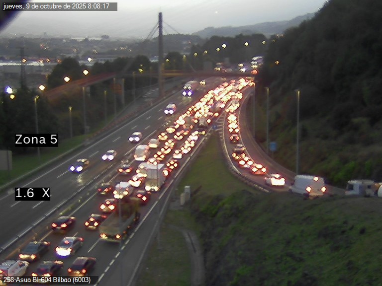 Imagen de las retenciones | Fuente: @trafikoaEJGV (X)