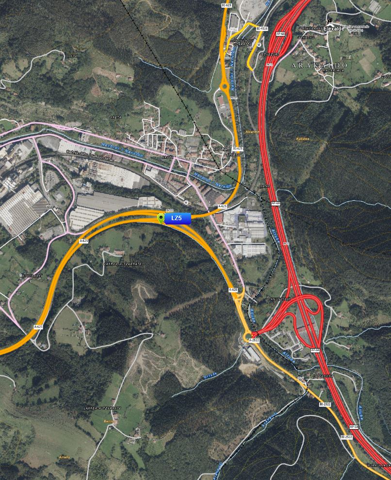 Localización del camión | Fuente: @trafikoaEJGV (X)