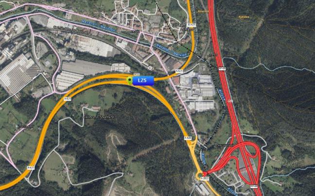 Localización del camión | Fuente: @trafikoaEJGV (X)