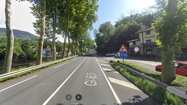 Tramo de la GI-636, en la zona de Gaintxurizketa / GOOGLE MAPS
