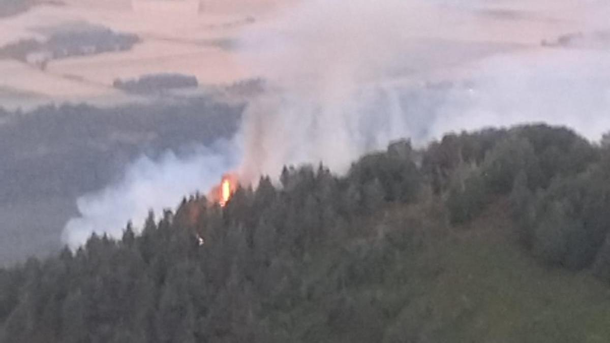 Incendio en el monte de Galarreta Diputación Foral de Álava