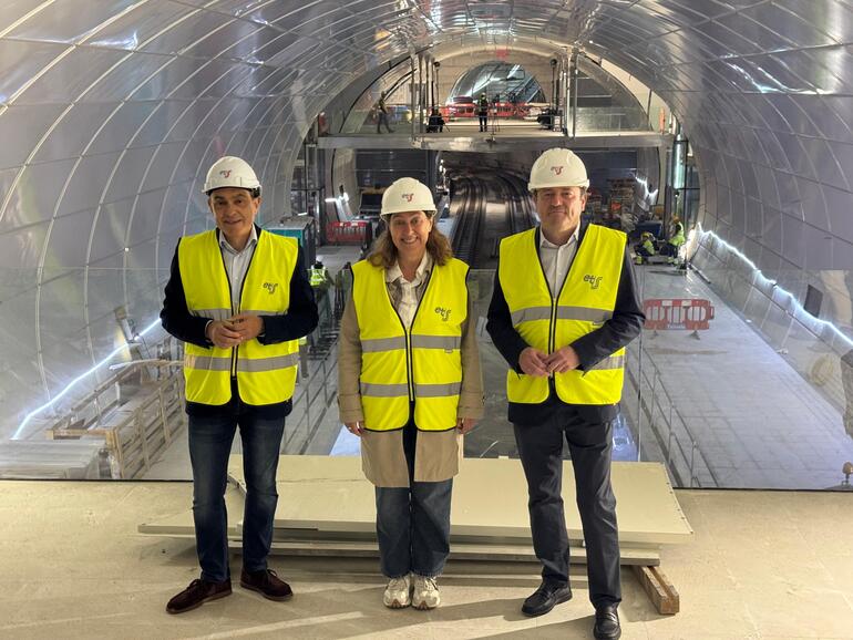 Movilidad Sostenible y ETS visitan la nueva estación de La Concha