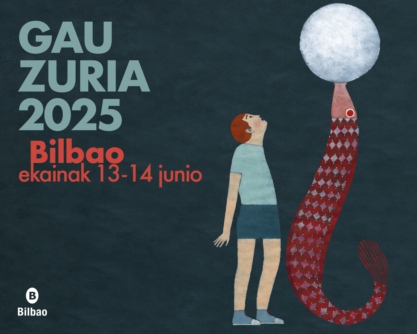Imagen del cartel que anuncia la llegada de Gau Zuria 2025 a las calles de Bilbao Imagen del cartel que anuncia la llegada de Gau Zuria 2025 a las calles de Bilbao