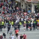 Aficionados ingleses en Bilbao. MIGUEL ACERA