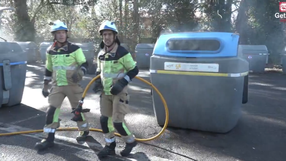 Getxo va a probar sistema avanzado con tecnología innovadora en más de un centenar de contenedores de RSU con un doble dispositivo de detección y extinción automática.