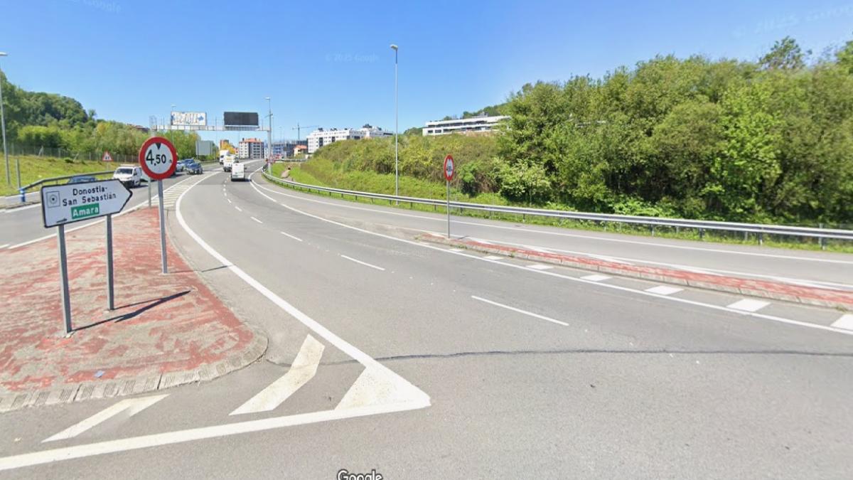 Inicio de la GI-41 desde la rotonda de Martutene hacia Amara / Google Maps