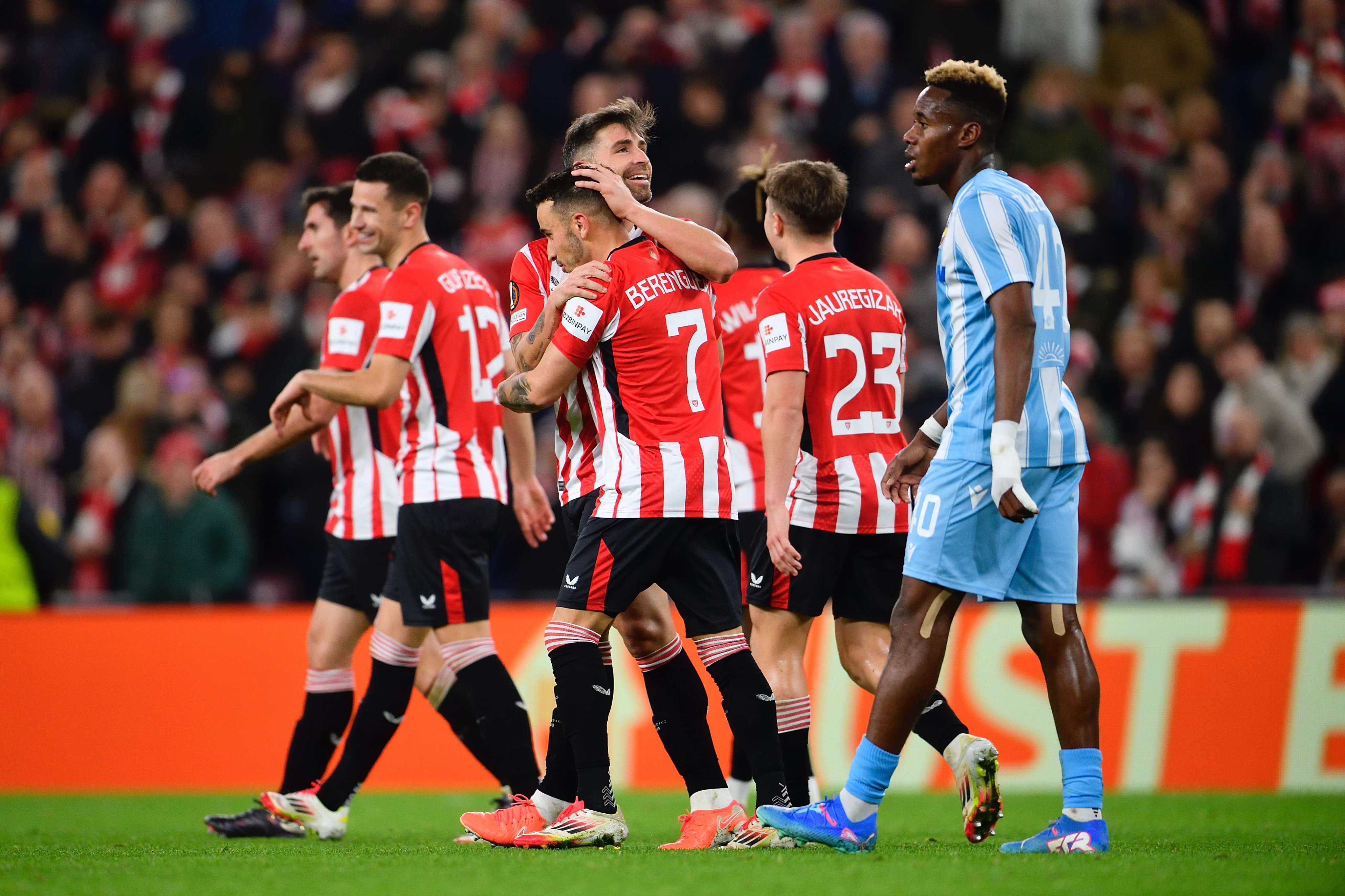 Yeray celebra su gol ayer en San Mamés / Athletic Club