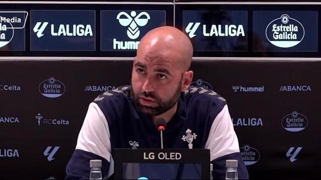 Giráldez, en una rueda de prensa. RC CELTA
