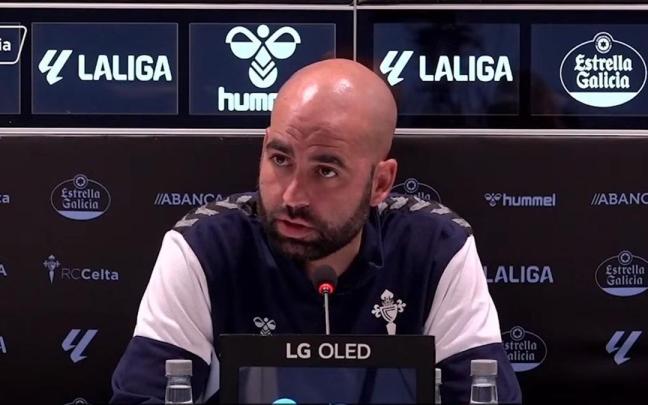 Giráldez, en una rueda de prensa. RC CELTA