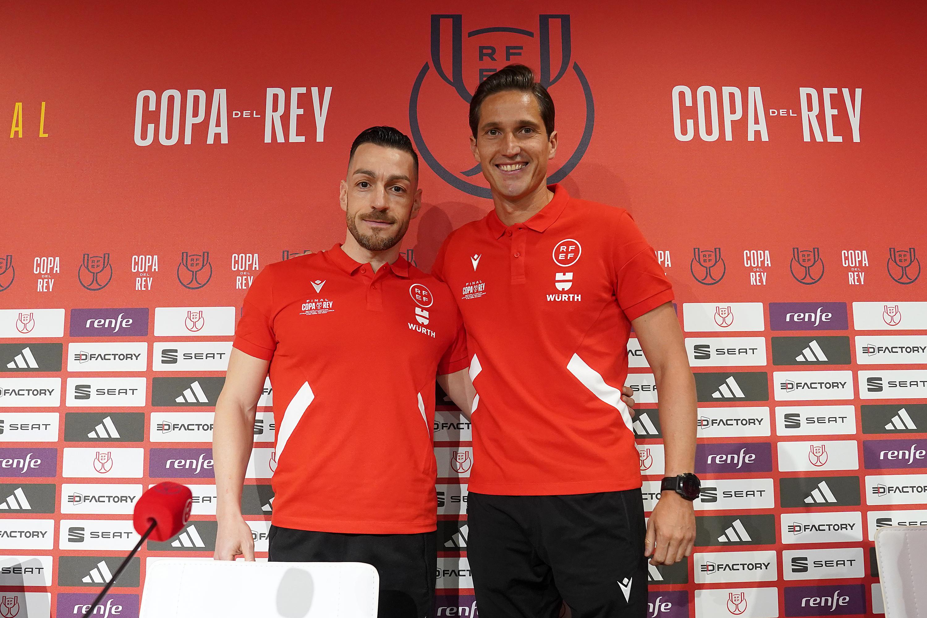 Prieto Iglesias y Munuera Montero en la rueda de prensa previa a la final de Copa / RFEF