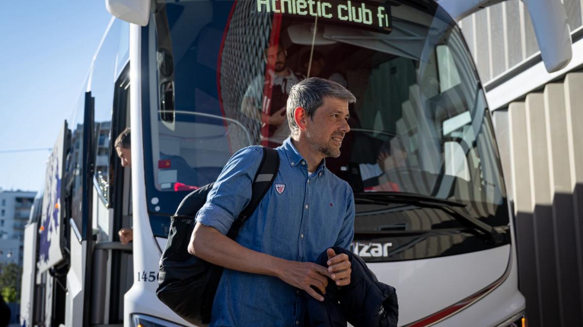 David Aznar en un viaje con el primer equipo / Athletic Club