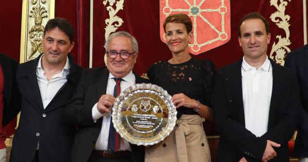 Recibimiento institucional a Osasuna como subcampeón de Copa. Foto: Gobierno de Navarra