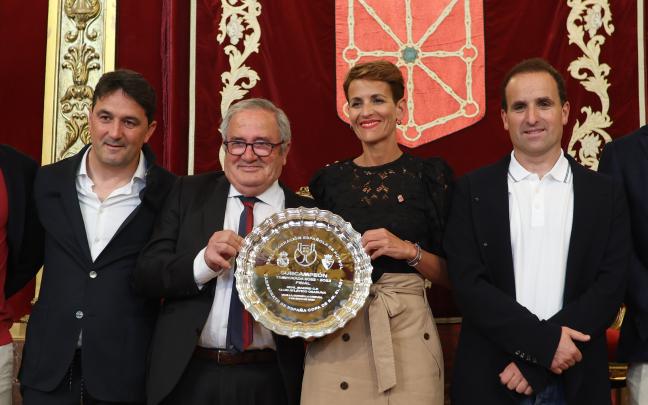 Recibimiento institucional a Osasuna como subcampeón de Copa. Foto: Gobierno de Navarra