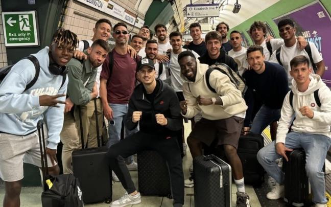 La plantilla del Athletic disfruta de unos días de vacaciones en Londres / RRSS