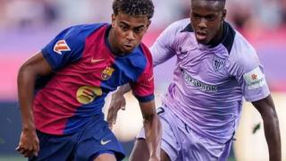 Lamine y Nico Williams en el último Barcelona - Athletic