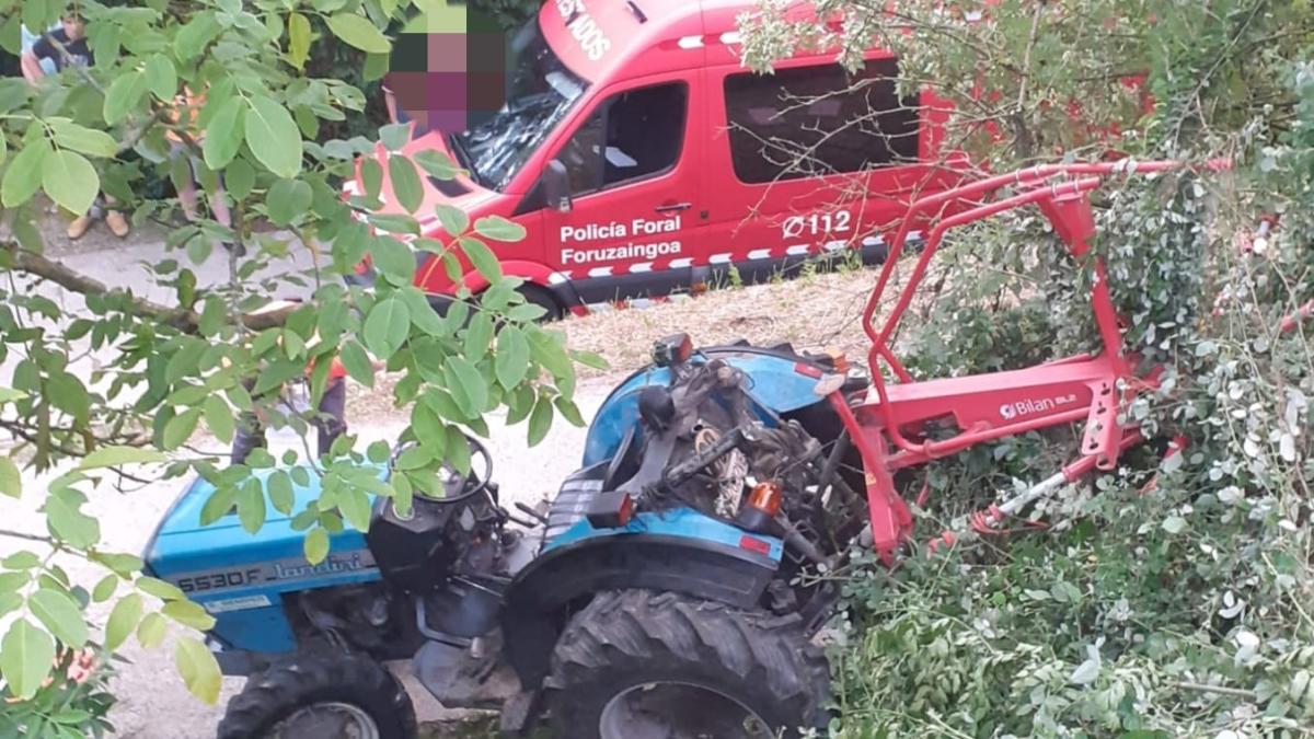 Vehículo con el que se produjo el accidente. Foto: Policía Foral