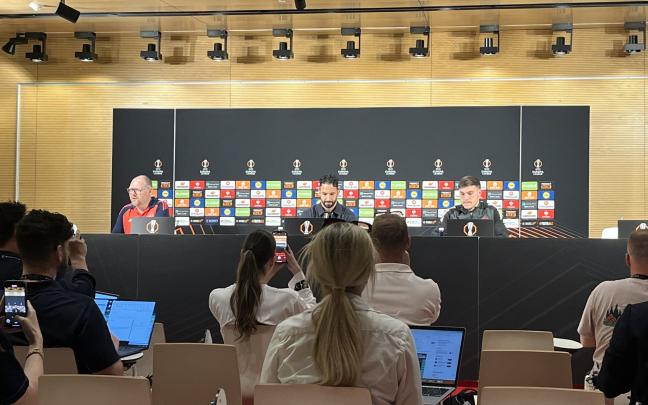 Rubén Amorim y Manuel Ugarte comparecen en la sala de prensa de San Mamés Rubén Amorim y Manuel Ugarte comparecen en la sala de prensa de San Mamés