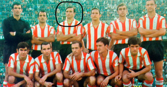 Raúl figura en la imagen junto a leyendas rojiblancas como José Ángel Iríbar, Iñaki Sáez, Txutxi Aranguren y Fidel Uriarte. / ATHLETIC CLUB
