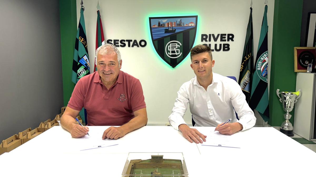 Matías Lizarazu junto a Ángel Castro / Sestao River 