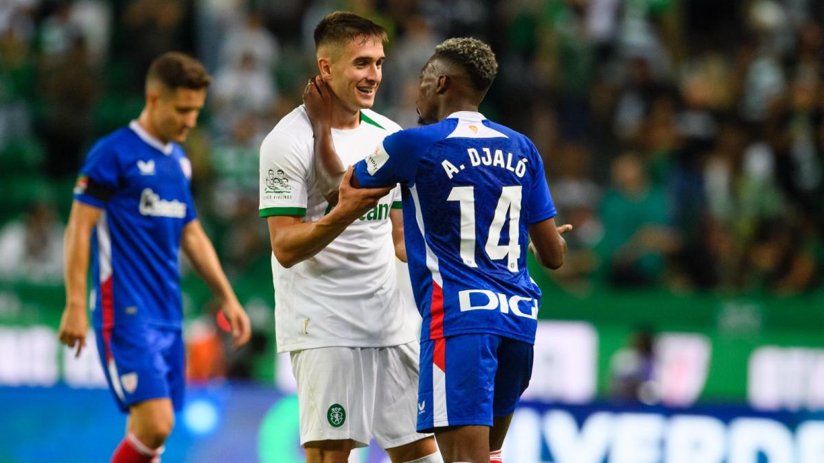 Álvaro Djaló durante el encuentro ante el Sporting de Portugal / Athletic Club