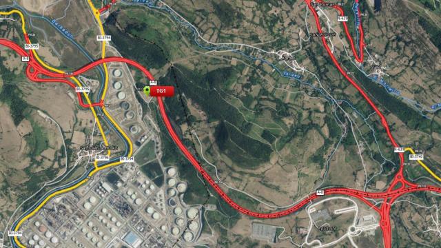 Imagen satélite de la A-8. X: @TRAFIKOAEJGV Imagen satélite de la A-8. X: @TRAFIKOAEJGV