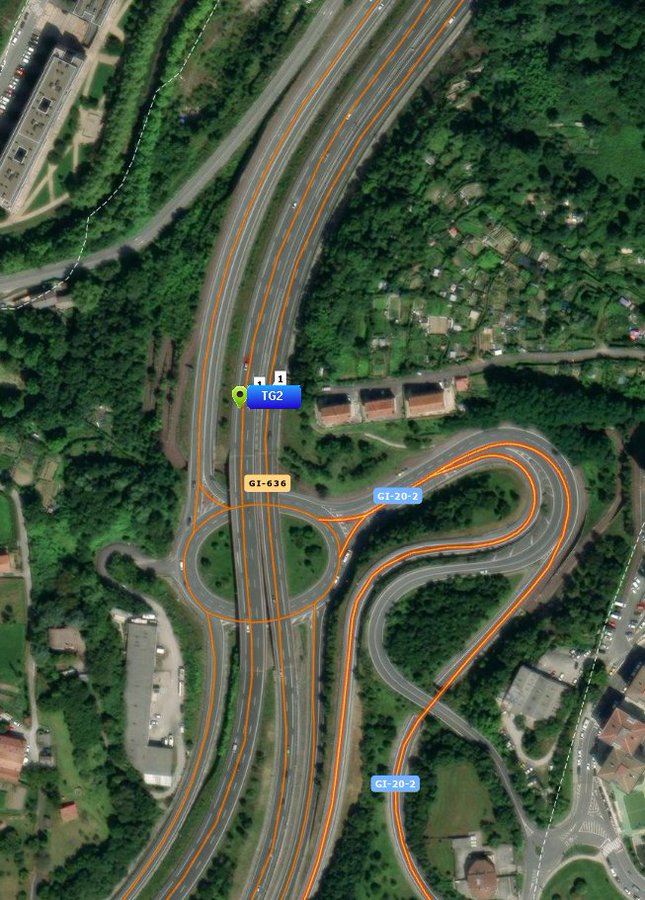 Lugar del accidente | Fuente: twitter.com/trafikoaEJGV