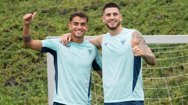 Beñat Prados y Oihan Sancet durante sus respectivos procesos de recuperación / AthleticClub