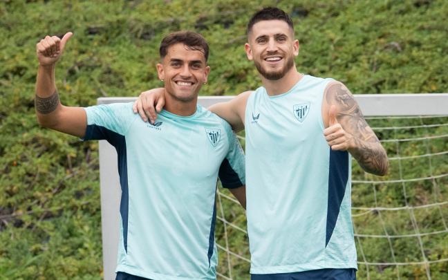 Beñat Prados y Oihan Sancet durante sus respectivos procesos de recuperación / AthleticClub