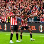 Iñaki y Nico Williams celebran el gol del Athletic / Athletic Club