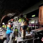 Tren descarrilado en el interior de un túnel. Foto: Bomberos de Gasteiz