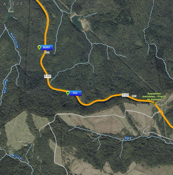 Lugar del accidente | Fuente: Cuenta de X de @trafikoaEJGV
