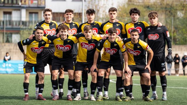 Imagen del once presentado recientemente por Egoitz Bilbao en la visita a Aretxabaleta. / CLUB PORTUGALETE