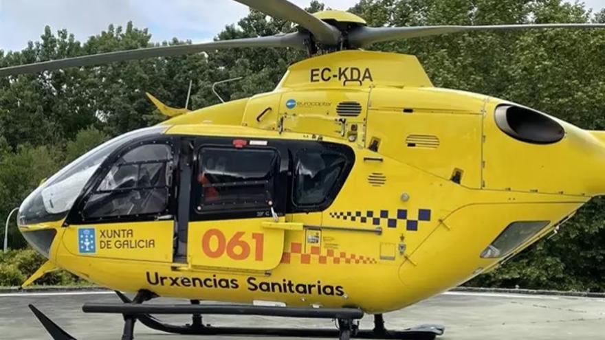 Un helicóptero del 061 se trasladó hasta el lugar, pero no pudieron hacer nada por salvar la vida del joven de Igorre. CEDIDA | DEIA